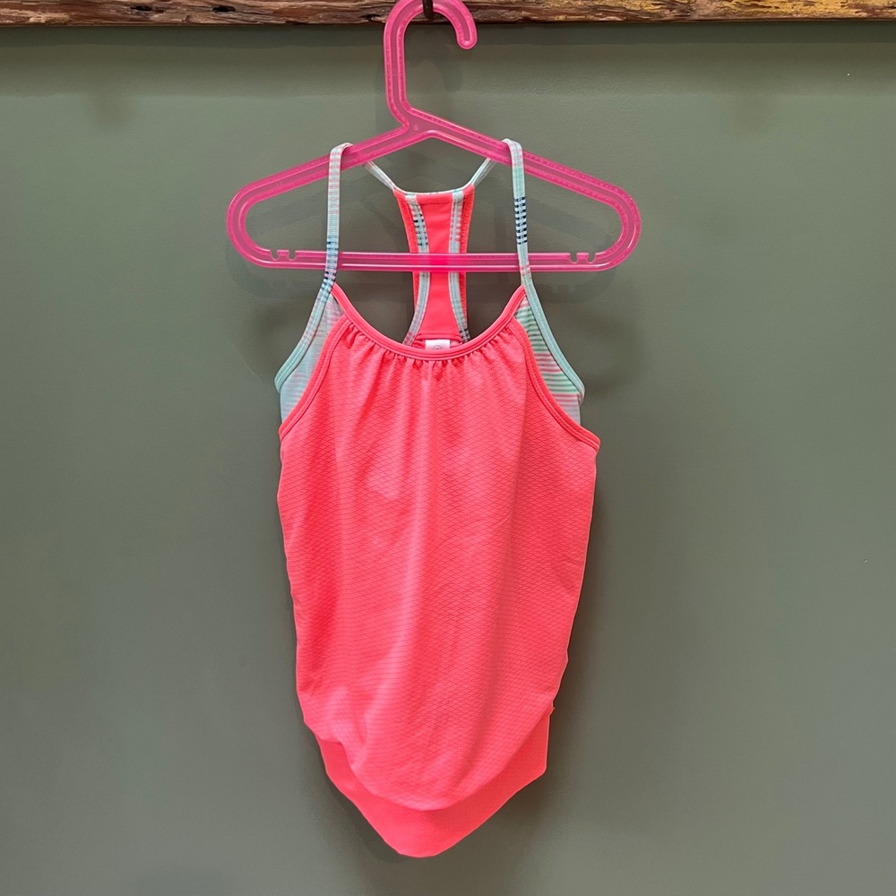 Ivivva Lululemon Girls' Swimsuit One Piece Coral Pink Activewear Size 12